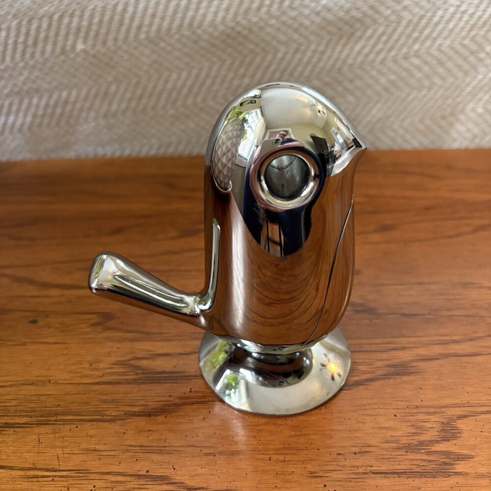 Alessi Rodrigo Torres Chip Bird Paperweight 4" Chrome 2009 Magnetic Clip Holder